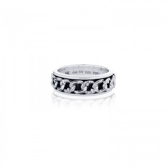 chaine-de-lis-spinner-ring-แหวนเงินแท้-925-แกะมือขัดเงาลงดำ-ลายโซ่สุดคลาสสิก-แบบแหวนหมุนได้