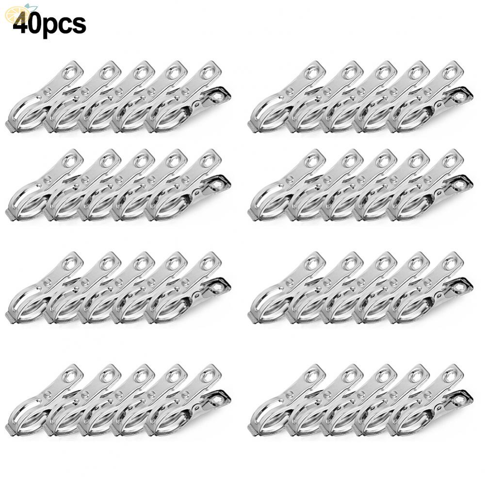 【VARSTR】40X Greenhouse Clamps Stainless Steel Snap Clamp Fixing Clips