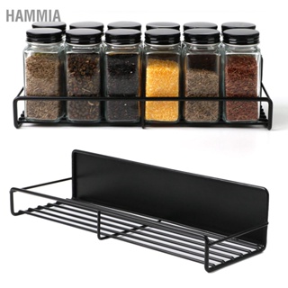 HAMMIA ชั้นวางแม่เหล็กติดผนังตู้เย็น Punch Free Seasoning Rack ชั้นเก็บของโลหะ