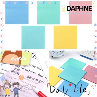 Daphne กระดาษโน๊ตมีกาว PET แบบใส กันน้ํา สีโปร่งใส สําหรับตกแต่งสมุดภาพ เครื่องเขียน สํานักงาน โรงเรียน