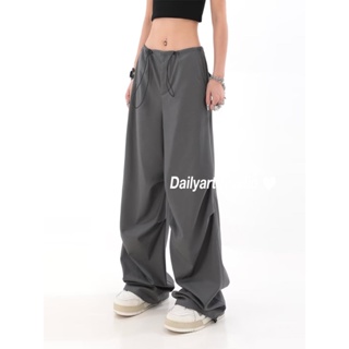 Dailyart กางเกงขายาว กางเกงเอวสูง สไตล์เกาหลี แฟชั่น 2023 NEW072419