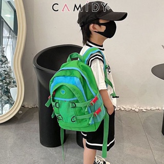 Camidy กระเป๋าเป้เด็กแบบสบาย ๆ สไตล์เกาหลีความจุขนาดใหญ่ผ้า Oxford ชั้นอนุบาลเด็กชายและเด็กหญิงกระเป๋าเดินทางกระเป๋านักเรียน