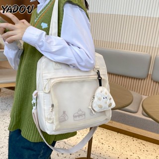 YADOU กระเป๋าผ้าใบญี่ปุ่น itabag อินเทรนด์ นักเรียนวิทยาลัยเดินทางไปเรียน ความจุสูง พกพาสะดวก ทนทานต่อการสึกหรอและกันน้ำ