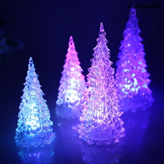 [COD]☃โคมไฟ LED อะคริลิค คริสตัล หลากสี 16.5 ซม. สําหรับตกแต่งบ้าน ต้นคริสต์มาส