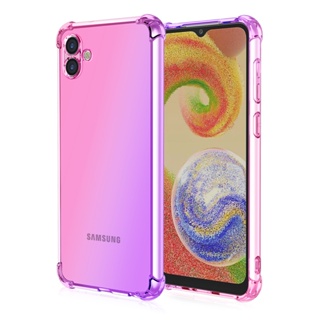 เคสโทรศัพท์มือถือ ไล่โทนสีรุ้ง สําหรับ Samsung Galaxy A04E A04 M13 5G Xcover 6 Pro A22 A02 M02 M62