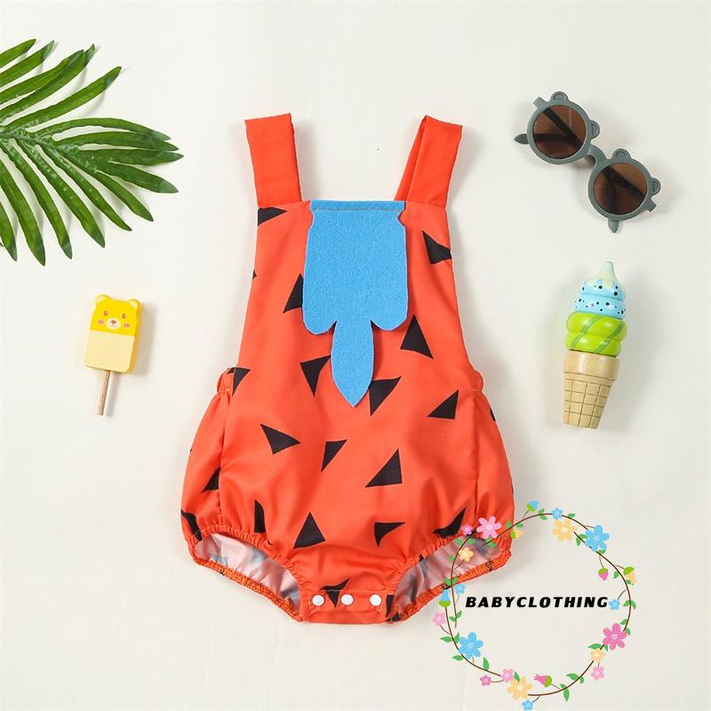 babyclothes-ชุดจั๊มสูทรอมเปอร์-แขนกุด-พิมพ์ลายเรขาคณิต-เปิดหลัง-เหมาะกับฤดูร้อน-สําหรับเด็กทารก