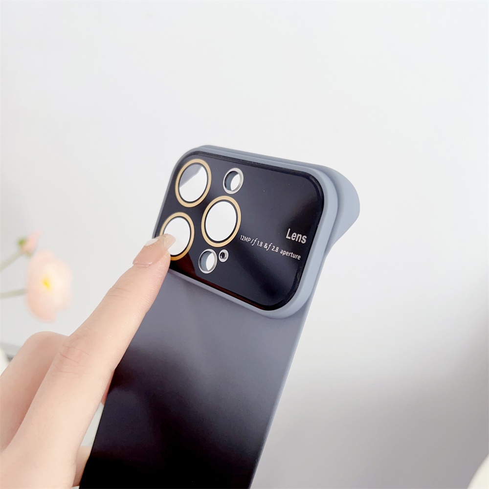 เคสโทรศัพท์มือถือ-pc-แบบแข็ง-บางพิเศษ-ป้องกันกล้อง-แต่งไล่โทนสี-หรูหรา-สําหรับ-iphone-13-12-14-pro-max