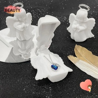 Beauty กล่องกํามะหยี่ สําหรับใส่เครื่องประดับ สร้อยคอ แหวนแต่งงาน