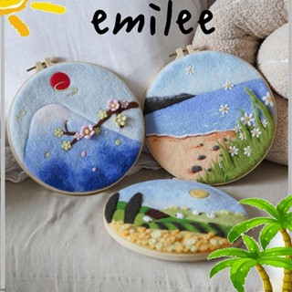 Emilee ชุดเย็บปักถักร้อย ผ้าวูล สําหรับปีใหม่|สะดึงเย็บปักถักร้อย แฮนด์เมด DIY สําหรับตกแต่งบ้าน