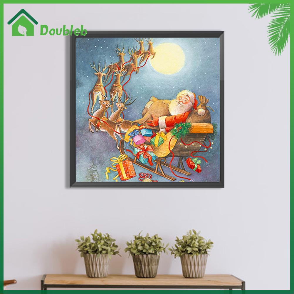 doub-x-ภาพวาดปักครอสสติตช์-รูปพ่อ-คริสต์มาส-5d-สําหรับตกแต่งบ้าน-diy