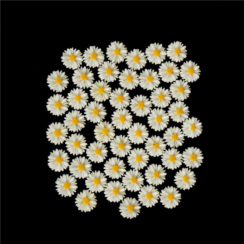 adornmentno1-ดอกเดซี่เรซิ่น-สีขาว-50-ชิ้น-สําหรับตกแต่งเครื่องประดับ-diy-บูติก