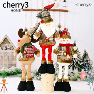 Cherry3 ตุ๊กตาซานต้า สโนว์แมน คริสต์มาส ย้อนยุค พับเก็บได้ สําหรับตกแต่งบ้าน
