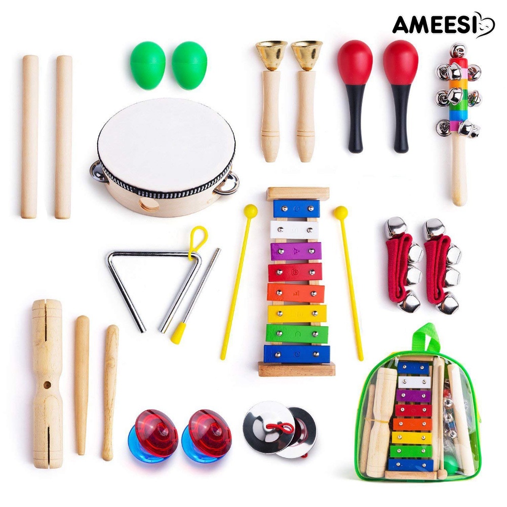 ameesi-เครื่องดนตรีเคาะ-เพื่อการเรียนรู้-สําหรับเด็กวัยหัดเดิน-12-ชิ้น-ต่อชุด