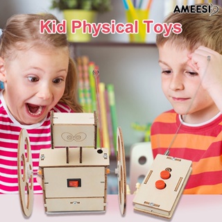 Ameesi หุ่นยนต์ไม้ไฟฟ้า แฮนด์เมด ควบคุมระยะไกล DIY ของเล่นเสริมการเรียนรู้เด็ก 1 ชุด