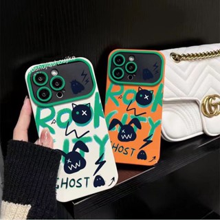 ใหม่ เคสโทรศัพท์มือถือนิ่ม ลายกราฟฟิตี้ผี สําหรับ Apple Iphone 14pro 7p 11max 13pro 12 GHO3