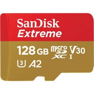SanDisk 128 Extreme MicroSD Memory (ไมโครเอสดีการ์ด) รองรับภาพ 4K ประกัน Lifetime โดย Synnex