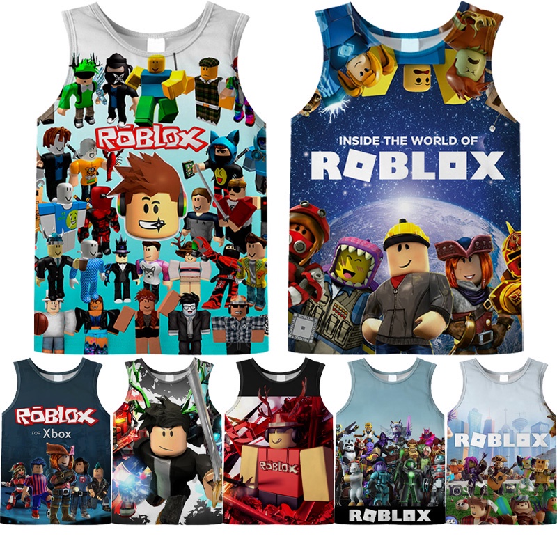 เสื้อยืด-พิมพ์ลายการ์ตูน-roblox-สําหรับเด็กผู้ชาย-อายุ-3-13-ปี