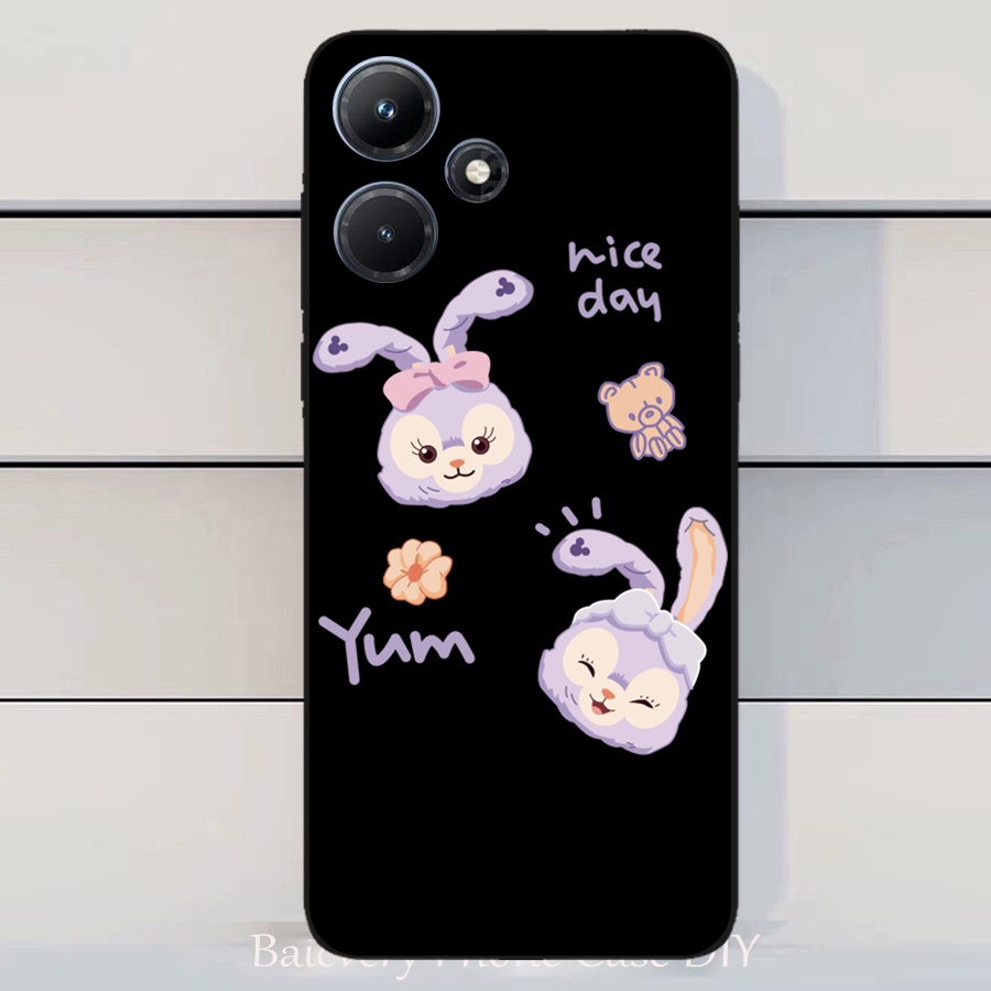 เคสโทรศัพท์ซิลิโคน-tpu-แบบนิ่ม-ลายกระต่ายน่ารัก-สําหรับ-infinix-hot-30i-x669c