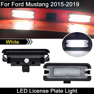 หลอดไฟ LED ความสว่างสูง สีขาว สําหรับติดป้ายทะเบียนรถยนต์ Ford Mustang 2015-2019 2 ชิ้น
