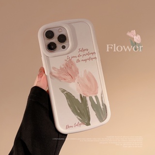 เคสโทรศัพท์มือถือนิ่ม ลายการ์ตูนดอกทิวลิปน่ารัก หรูหรา สําหรับ iPhone 12 Pro Max iPhone 13 14 Pro Max 11 Pro Max