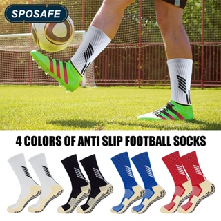 Sposafe ถุงเท้าฟุตบอล กันลื่น พร้อมที่จับ กันลื่น สําหรับผู้ใหญ่ และเด็ก เล่นโยคะ ยิม 1 คู่