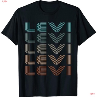 【Hot】irjfje 2022 Levi Retro First Name Design T-Shirt เสื้อยืดผู้ชายและผู้หญิง ดพิมพ์ลาย คอกลม cotton แฟชั่น การลดราคา