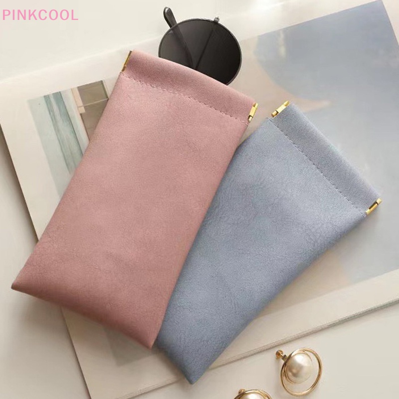 pinkcool-กระเป๋าหนัง-pu-นิ่ม-กันน้ํา-สีพื้น-สําหรับเก็บแว่นตากันแดด-แว่นตาอ่านหนังสือ-ขายดี