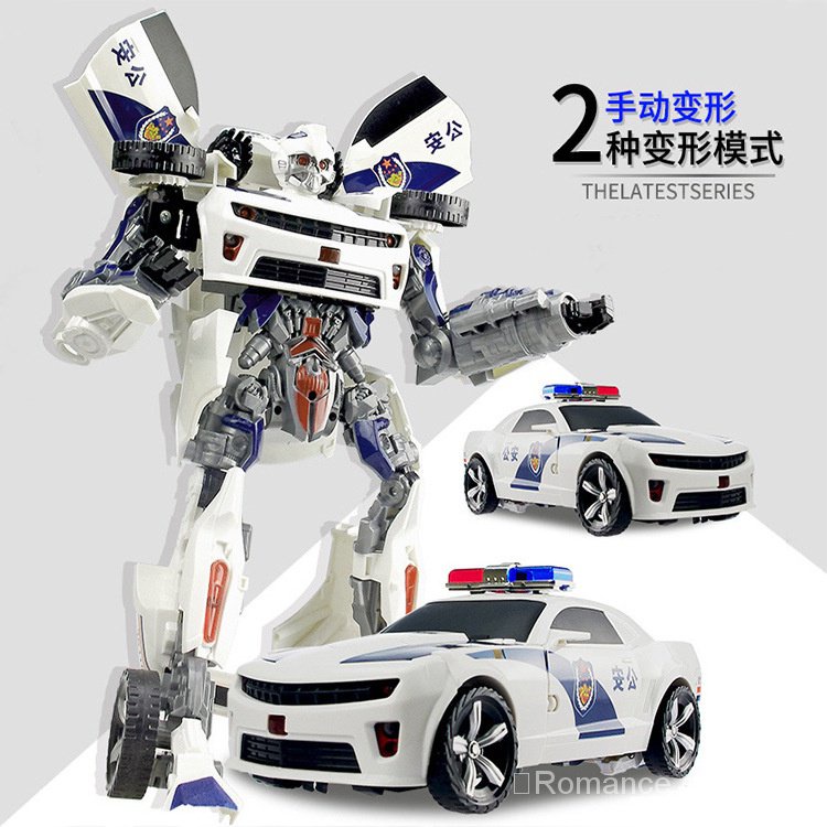 Jinjiang ของเล่นฟิกเกอร์ หุ่นยนต์ตํารวจ Transformation Optimus Wasp ...