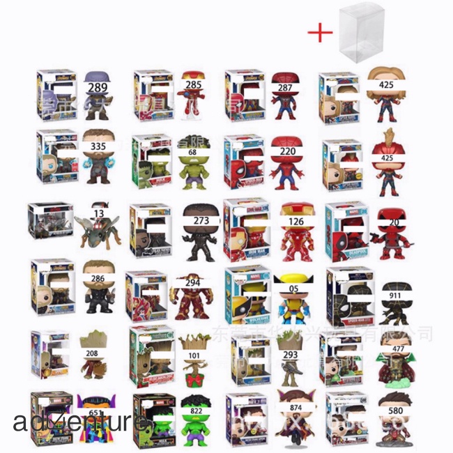 funko-adven-ตุ๊กตาฟิกเกอร์-marvel-avengers-iron-man-thor-spider-man-doctor-strange-ของขวัญ-ของเล่นสําหรับเด็ก