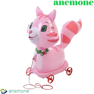 Anemone ลูกโป่งเป่าลม รูปสัตว์น่ารัก พร้อมเชือก และล้อ สําหรับตกแต่งวันเกิดเด็ก
