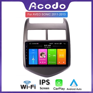 วิทยุ FM บลูทูธ หน้าจอสัมผัส IPS Wifi สําหรับ Chevrolet AVEO SONIC 2011-2013 Android