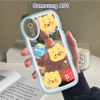 สําหรับ Samsung Galaxy A01 A11 M11 A21S A31 A51 A71 เคสโทรศัพท์มือถือ แบบนิ่ม ลายการ์ตูนหมี กันกระแทก ป้องกันกล้อง