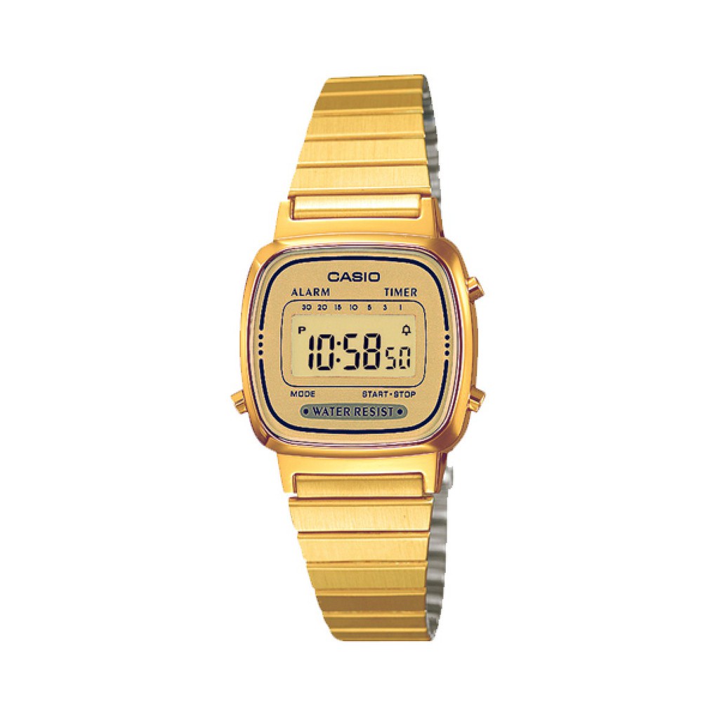 ภาพสินค้าCASIO นาฬิกาข้อมือ CASIO รุ่น LA670WGA-9DF วัสดุสเตนเลสสตีล สีทอง จากร้าน casioth บน Shopee ภาพที่ 1