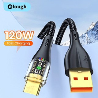 Elough 3A USB Type C สายเคเบิล 120W ชาร์จเร็ว สายส่งข้อมูล USB-C สายชาร์จโทรศัพท์มือถือ