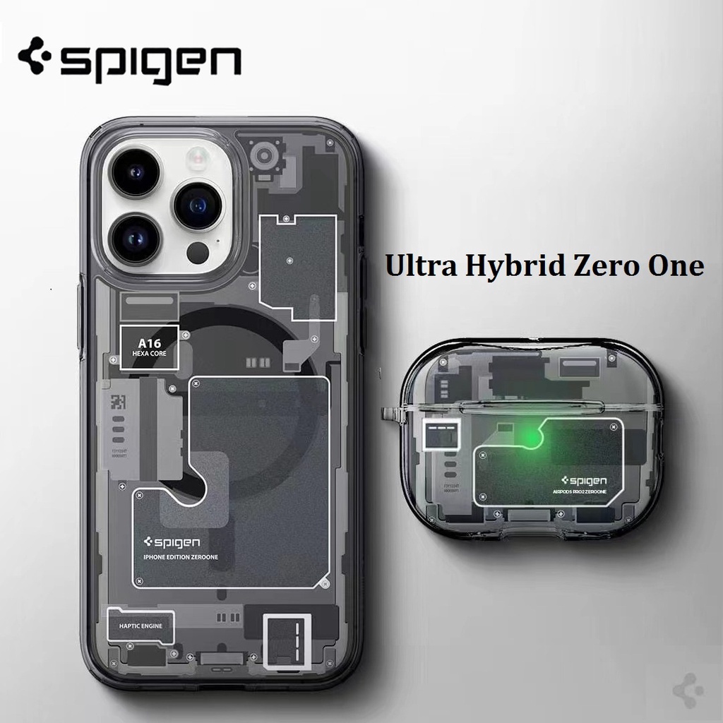 เคสป้องกันหูฟัง แบบนิ่ม ลาย Spigen Ultra Hybrid Zero One มีแม่เหล็ก