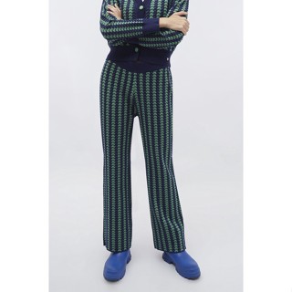 ESP กางเกงลายฮาวส์ทูธ ผู้หญิง สีเขียว | Houndstooth Trousers | 5890