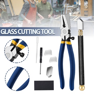 New Glass Cutter Kit Stained Glass Supply with Glass Running Pliers Glass Cutter