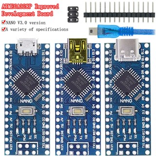 ตัวควบคุมนาโน Mini Type-C Micro USB Nano 3.0 พร้อมบูทโหลด สําหรับไดรเวอร์ USB arduino CH340 16Mhz ATMEGA328P