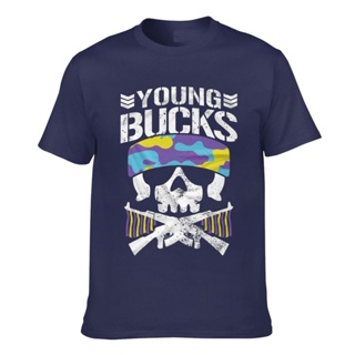  พิมพ์ลาย เสื้อยืด ผ้าฝ้าย พิมพ์ลาย Villain Bullet Club Young Bucks สําหรับผู้ชาย เพาะกาย