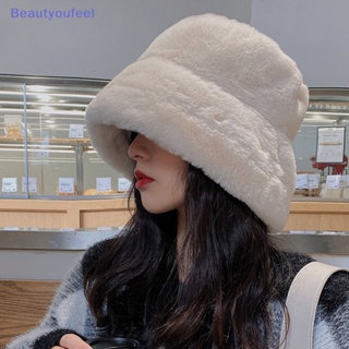 [Beautyoufeel] หมวกบักเก็ต แบบหนา ขนาดใหญ่ ให้ความอบอุ่น เหมาะกับฤดูหนาว สไตล์ชาวประมง สําหรับผู้หญิง