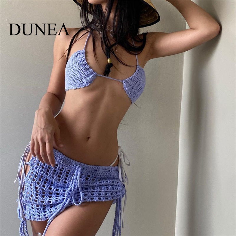 dunea-ชุดกระโปรงถัก-รัดรูป-เซ็กซี่-สําหรับผู้หญิง