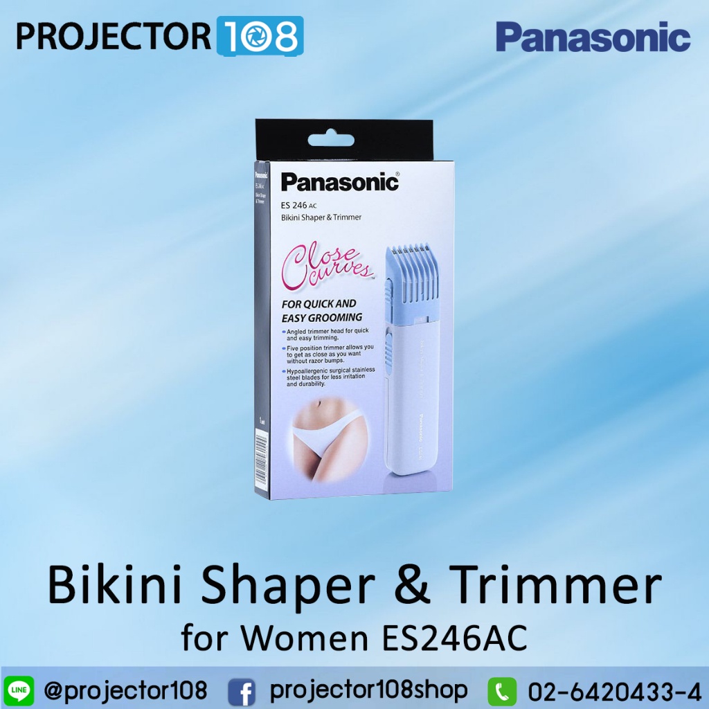 Panasonic Bikini Trimmer and Shaver for Women ESWV60S with 4