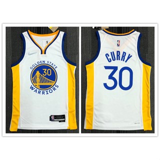 เสื้อกีฬาบาสเก็ตบอล แขนสั้น ลายทีม nba Golden State Warriors No.30 Curry white 2022 693311