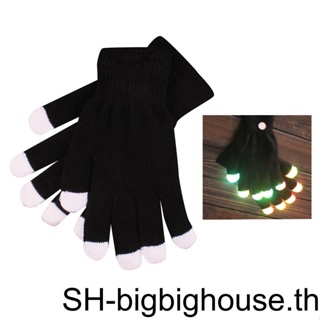 【Biho】ถุงมือไฟกระพริบ Led 1 คู่ ของขวัญคริสต์มาส สีสันสดใส