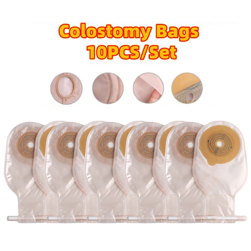 10-ชิ้น-ถุงเก็บอุจจาระ-ถุงอึ-colostomy-bag