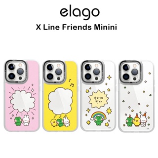 Elago x Line Friends Minini เคสใสกันกระแทกเกรดพรีเมี่ยมจากอเมริกา เคสสำหรับ iPhone13/14/14Pro (ลิขสิทธิ์แท้100%)
