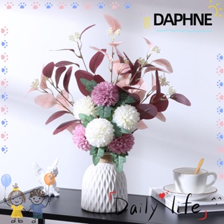Daphne ดอกไม้ประดิษฐ์ ไฮเดรนเยียปลอม สไตล์นอร์ดิก สําหรับเจ้าสาว ห้องนั่งเล่น งานแต่งงาน