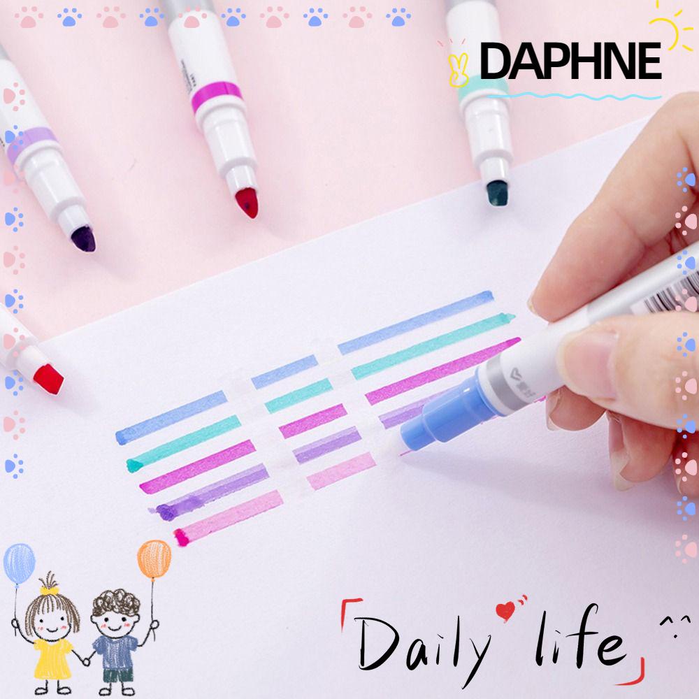 daphne-ชุดปากกาไฮไลท์-แบบสองหัว-ลบได้-สีแคนดี้-6-ชิ้น-ต่อชุด