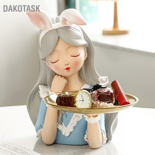 DAKOTASK ทางเข้าเก็บของตกแต่งรูปปั้นสาว Porch Decor Tray สำหรับห้องนอนห้องนั่งเล่น