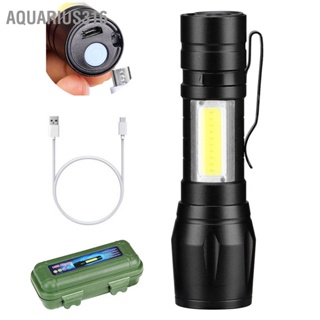  Aquarius316 ไฟฉาย LED ขนาดเล็ก USB ชาร์จไฟฉายมัลติฟังก์ชั่นไฟฉายพกพากันน้ำแบบสว่างสำหรับตั้งแคมป์เดินป่า